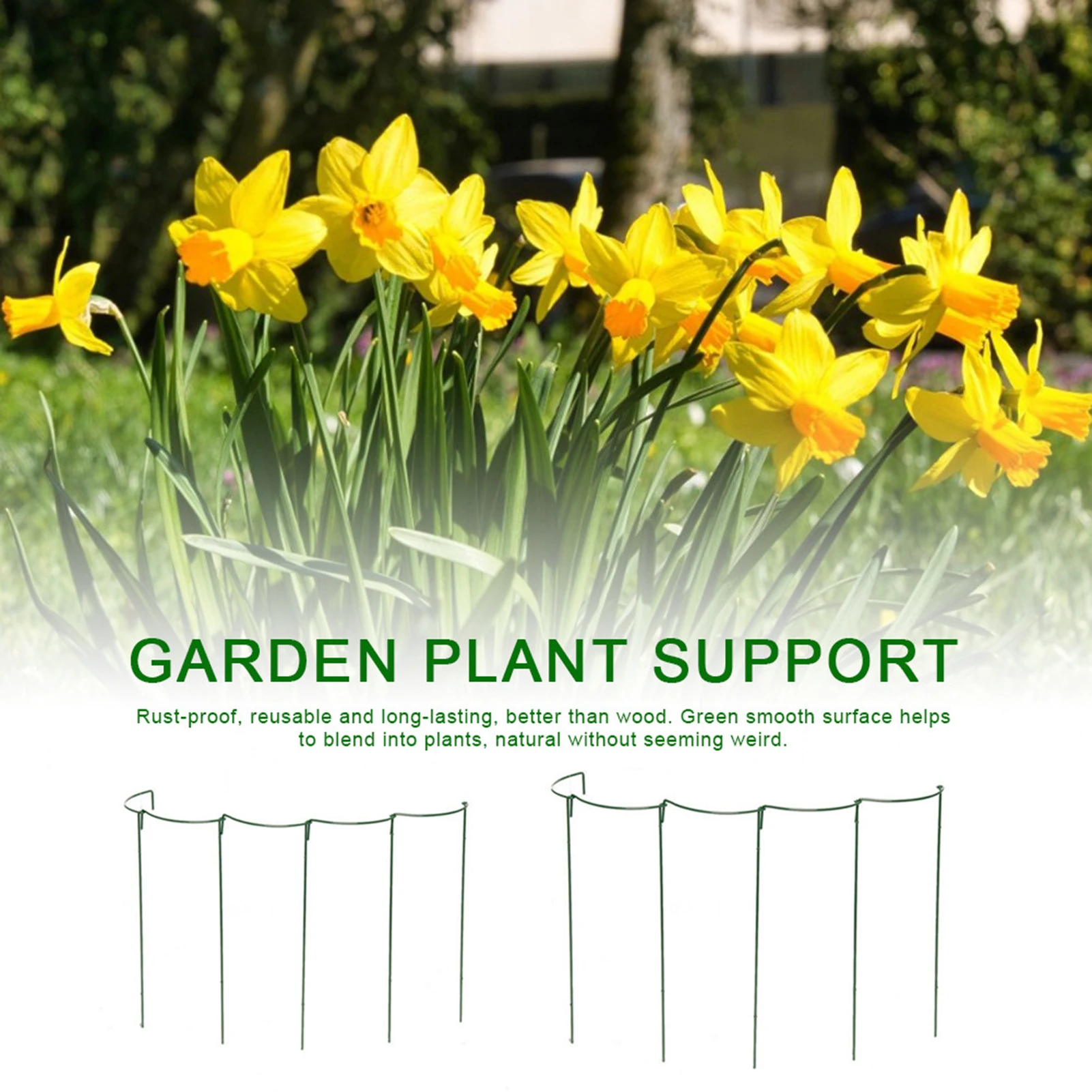 

Plant Stakes Half Round Garden Plant Supports Metal Plant Support Stakes Green Half Round Strong Metal Plant Supports For