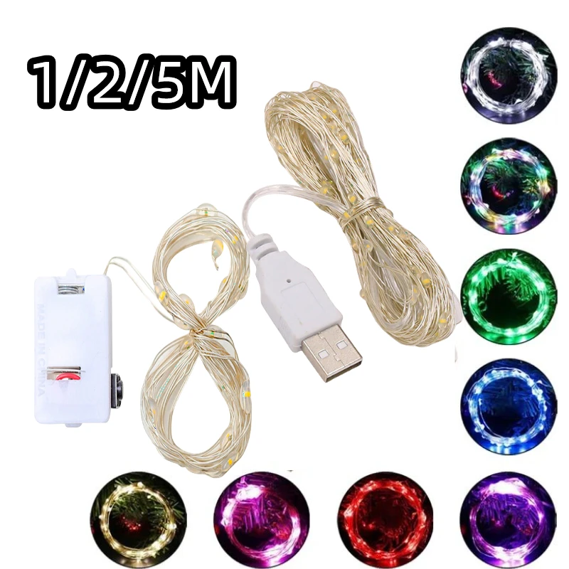 

Battery/Usb Led Colorful String Lights Christmas Garland Light Waterproof Fairy Lights Party Wedding Room Decoration