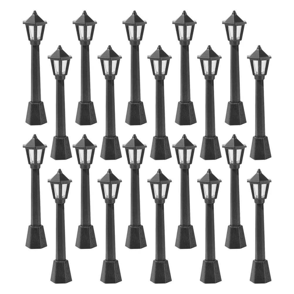 

Post Lamp Figurines Mini Street Light Model Adornos Para Mesa House Accessory