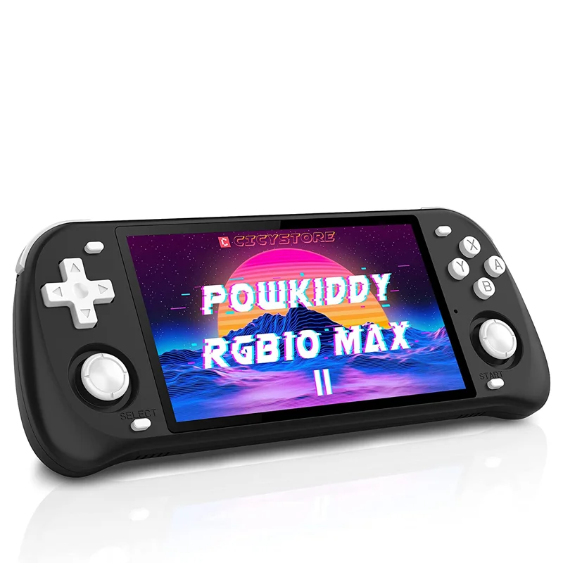 

Лидер продаж, портативная игровая консоль 30000 игр для Powkiddy RGB10 MAX 2 со встроенными играми, экран 128G 5 дюймов