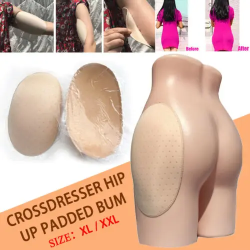 

XL/XXL 2pcs Enhancing Underwear Pad Stickers Crossdresser Hip Up Padded Bum Shapewear Hip Enhancer