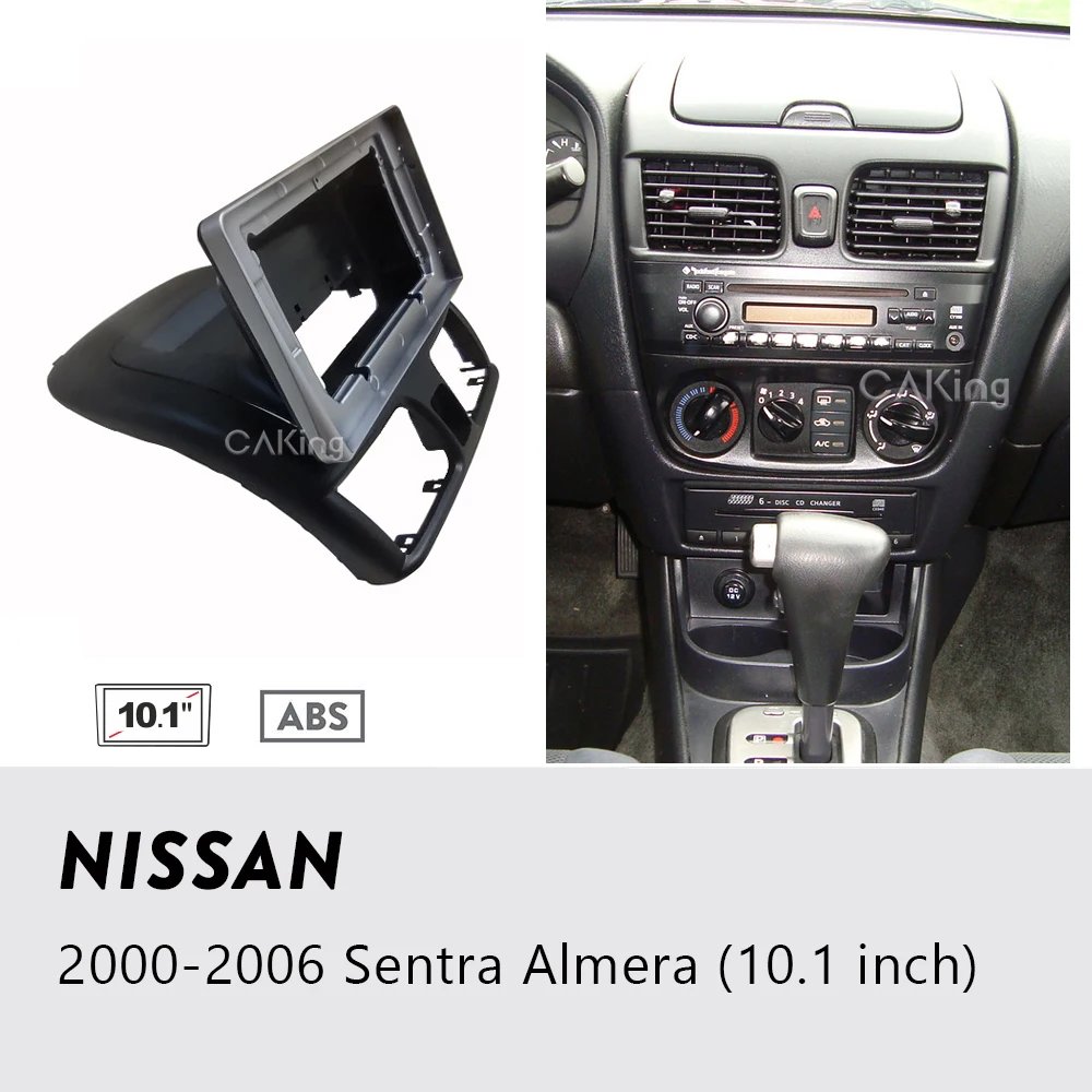 Установочный комплект для радиопанели и консоли Nissan Sunny 1998-2012 с карманом, размером 10,1 дюйма.