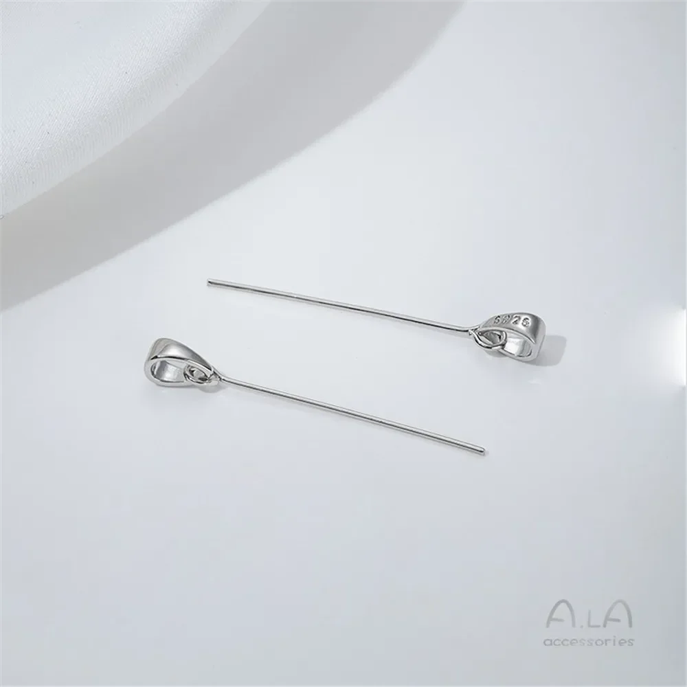 14-каратное золото мелкая игольная подвеска пряжка с жестким отверстием длинная