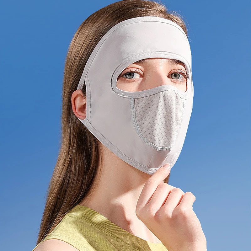 

Летняя дышащая маска на все лицо, защита от солнца/УФ-лучей, велосипедная маска для лица с подвесными ушками, уличные защитные маски для мужч...