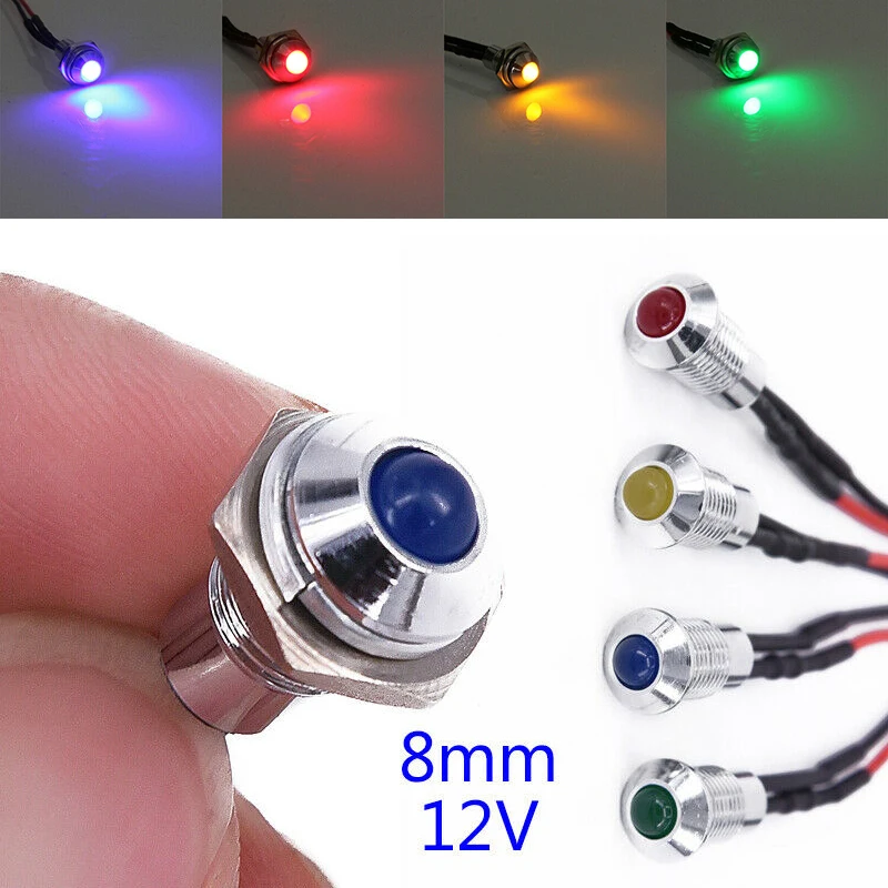 

Repair LED Indicator Lights Lamp Mounting Pilot Replacement Set Truck 5mmx7mm