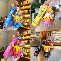 cartoon anime hat lightning pikachu key chain cute pendant couple pvc glue doll kawaii doll car key chain holiday gift