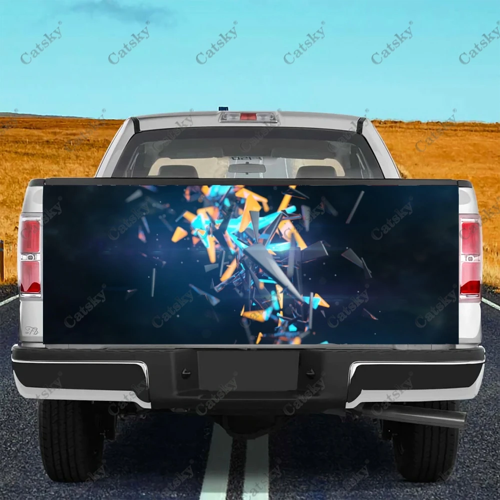 Полосатая многоугольная наклейка с неравномерной графикой для автомобиля