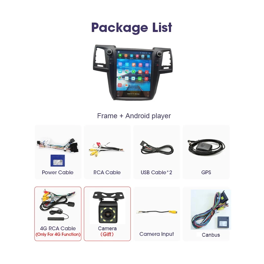 Экран Tesla Android GPS для Toyota Fortuner/HILUX SW4 Revo 2005-2014 руководство пользователя A/C