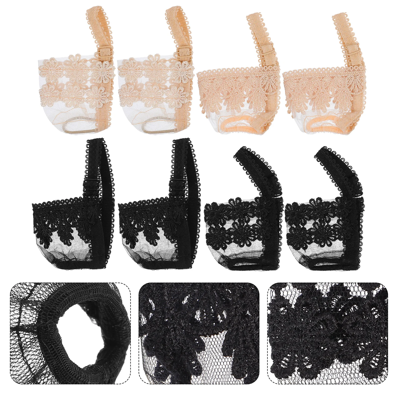 4 Pairs Shoelaces Anti- Loose Kitten Heels Women Dressy Detachable Belt Straps Elastic High Fixing Shoes