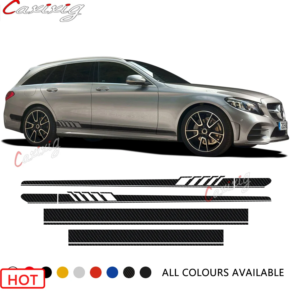 

Для Mercedes Benz C Class 5-Door Estate S205 2015-подарки Стайлинг автомобиля боковая юбка капот крыша задние полосы наклейки аксессуары