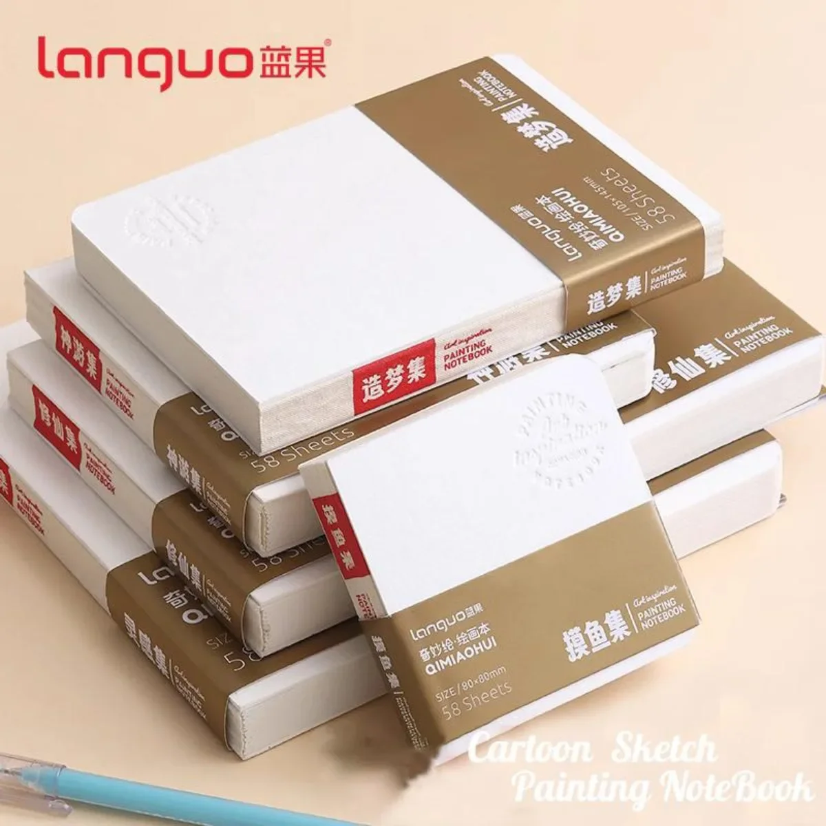 Languo альбом для рисования утолщенная передняя пустая бумага упражнений аниме