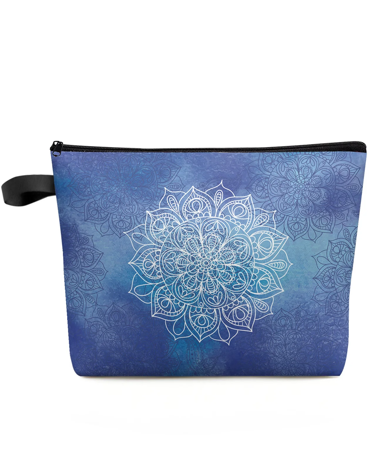 

Blue Mandala Makeup Bag Pouch Travel Essentials Lady Women Cosmetic Bags Toilet Organizer Kids Storage Pencil Case