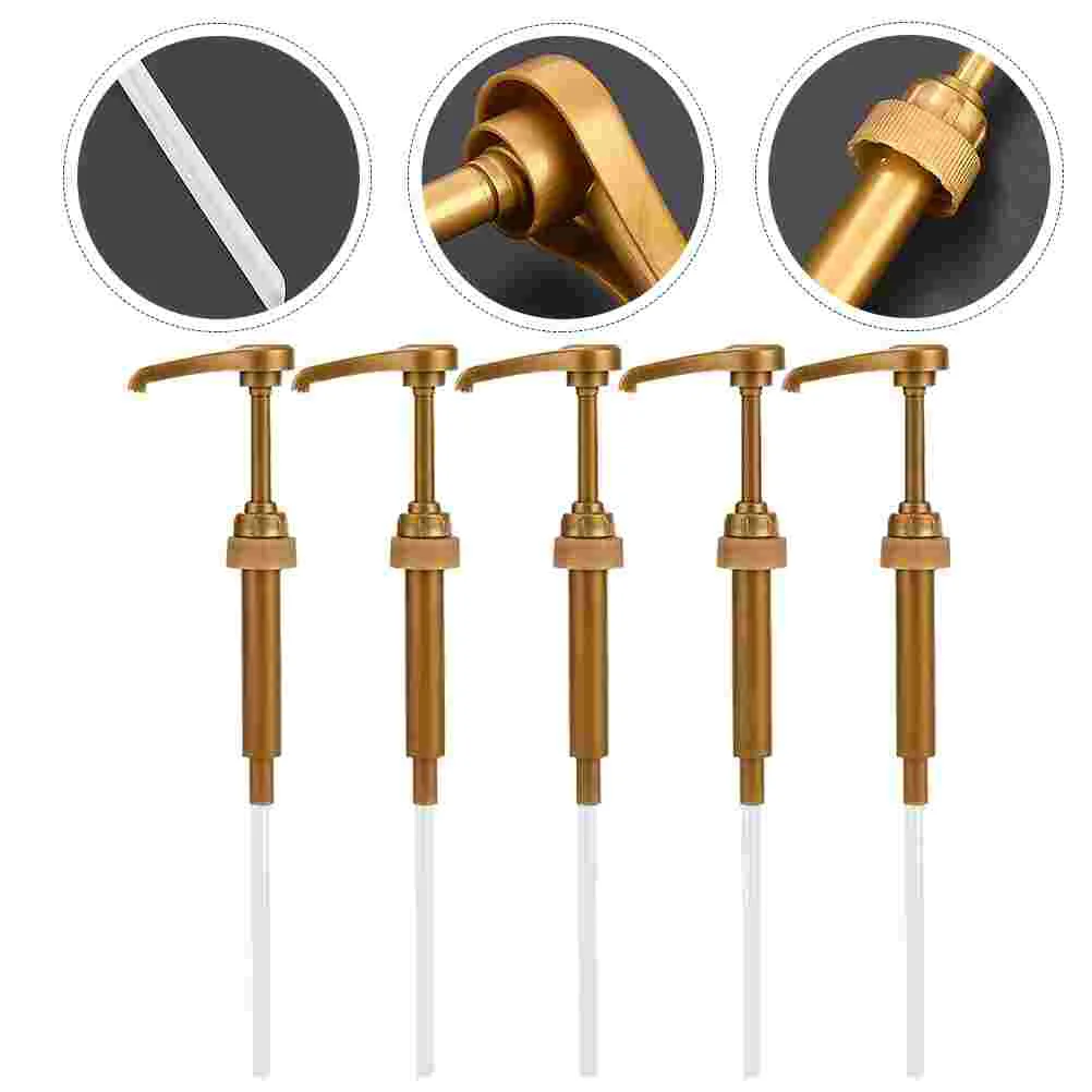 

5pcs Plastic Syrup Dispenser Pump Syrup Pump Dispenser Pump Syrup Bottle Pumps