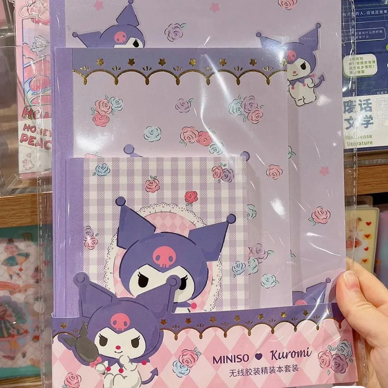 

Cartoon Sanrioed Kuromi My Melody Cinnamoroll Anime Series Notebook Book Student Memo Homework Stationery Gift Office Supplies
