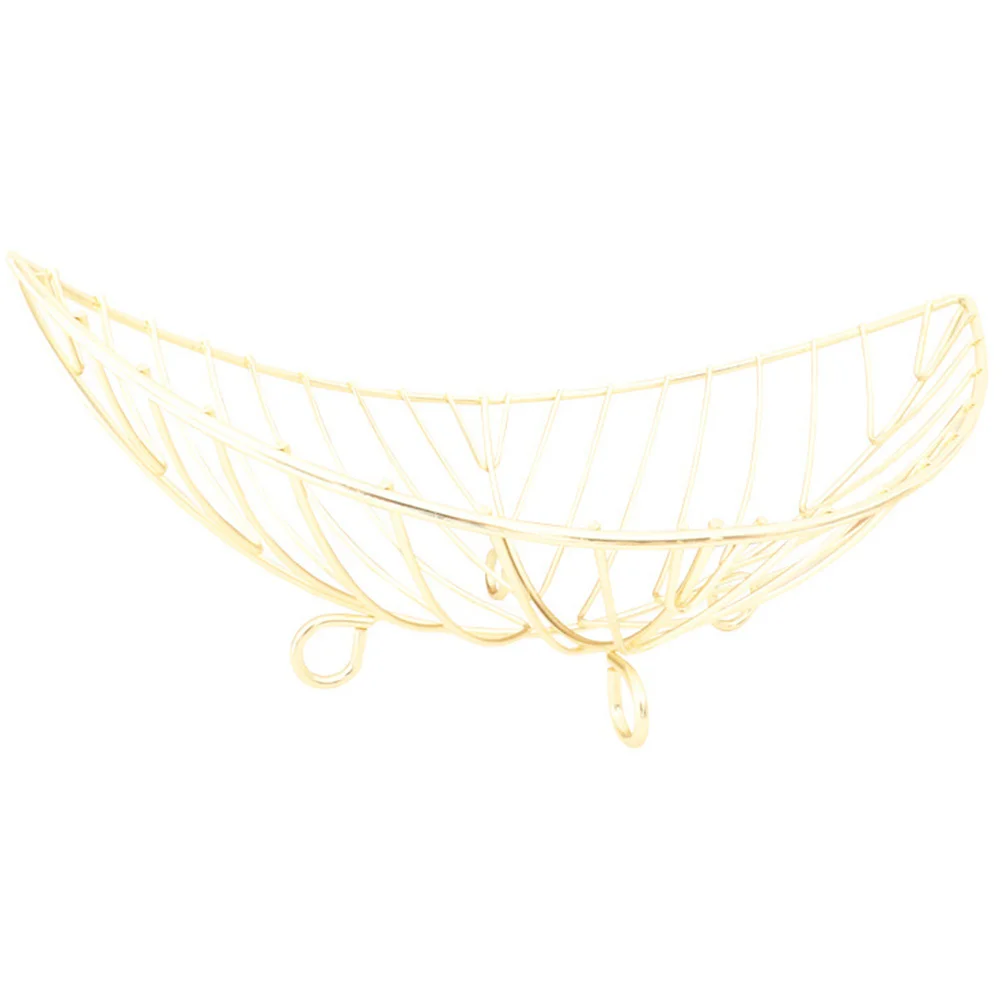 

Metal Wire Leaf Shape Desktop Centerpiece Serving Bowl Bread Storage Bowl Fruit Bowl Fruit Container