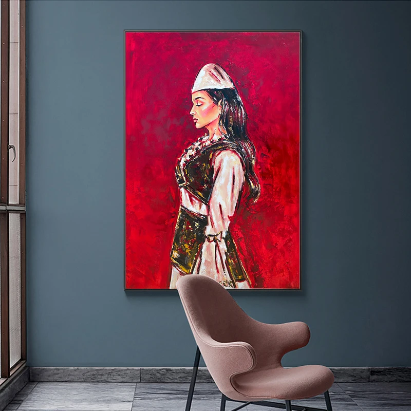 

Woman Hand Oil Painting Wall Decor Art Poster and Prints Aesthetic Abstract Art Figure Canvas Picture Modern Home Print Painting