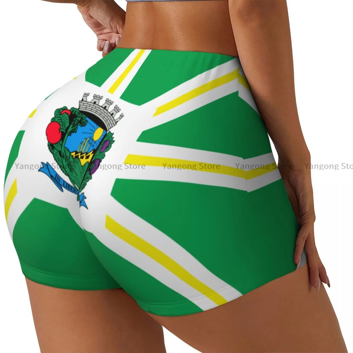 Сексуальные обтягивающие бедра спортивные шорты banсделать Valinhos флаг фитнес