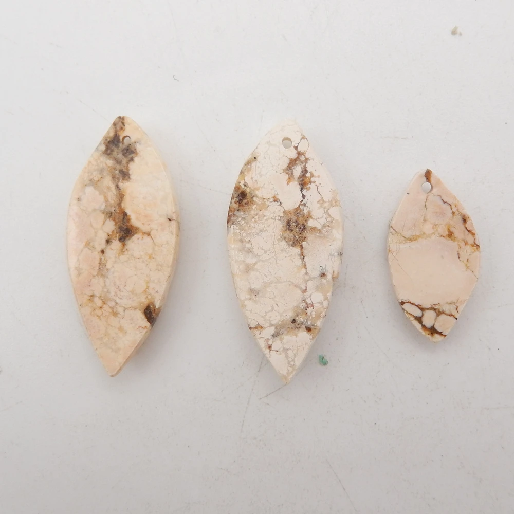 Модные украшения 3 шт. наборы ювелирных бусин с подвеской из яшмы 29x13x4/20x10x3 5 мм-5 7 г