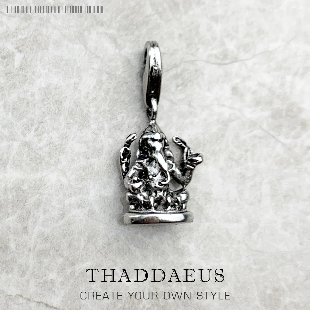 

Ganesh Elephant Lucky Charm Pendants 925 Sterling Silver Fine Jewelry Making Amulet For Women Men