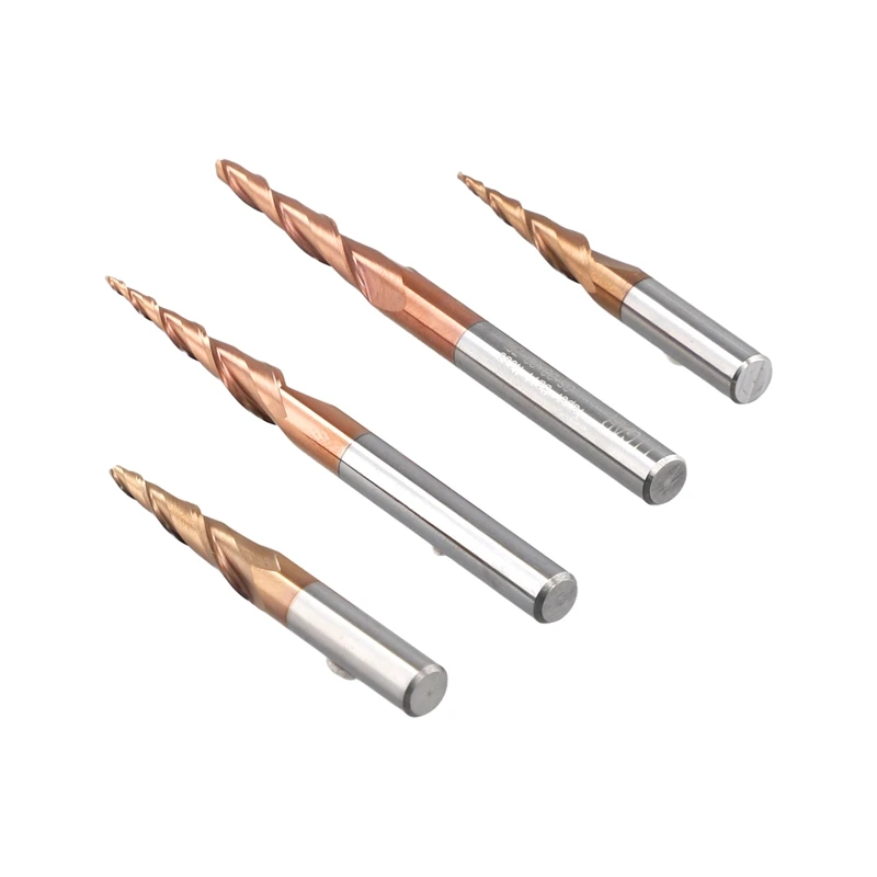 4 шт. карбидная спиральная коническая сферическая Концевая фреза 6 мм хвостовик