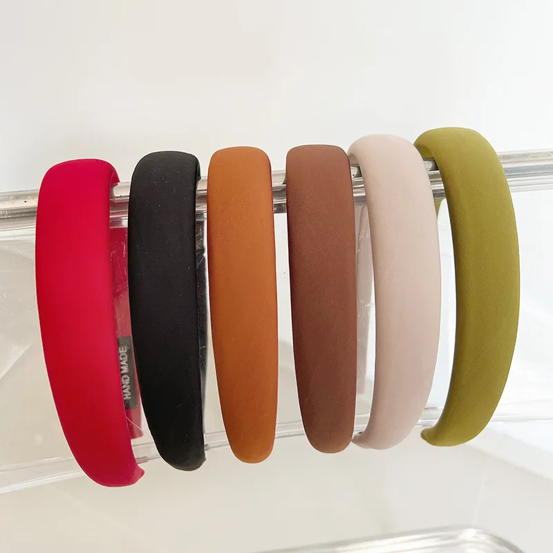 

Colored Satin Sponge Padded Hairband Headband Adult Hair Accessories Hair Jewley