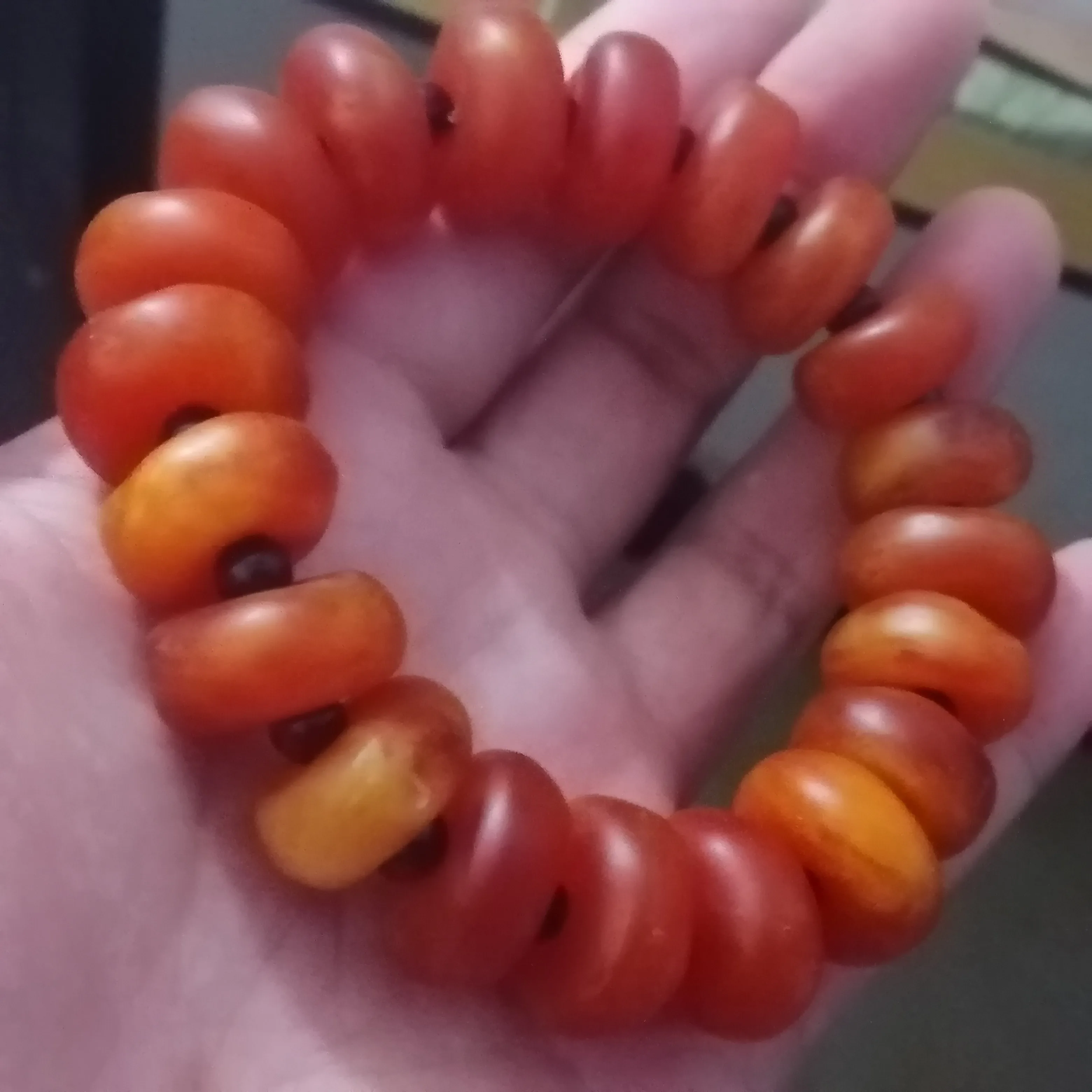 Натуральный Янтарный браслет настоящие бриллиантовые бусины из бисера