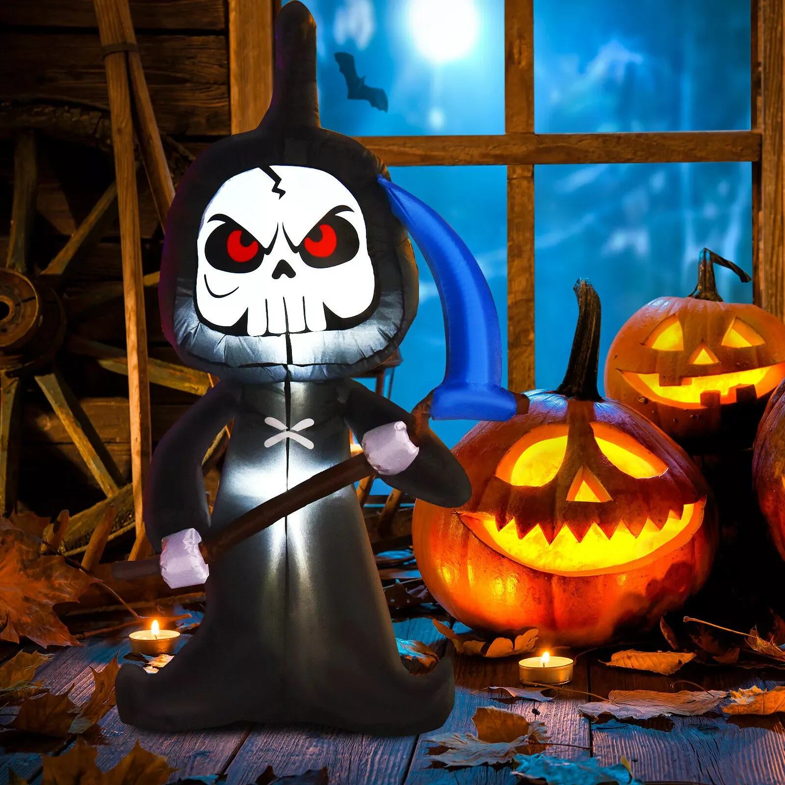 

6 FT Halloween Inflatable Ghost Outdoor Blow Up Decoration w/ LED Lights CM23545US
