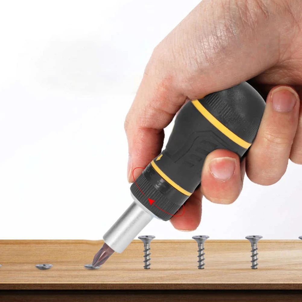 

9pcs 3.94in Ratchet Screwdriver Magnetic Head Set PH1 PH2 PH3 T15 T20 Driver Screw For Household Appliances Hand Repair Tool