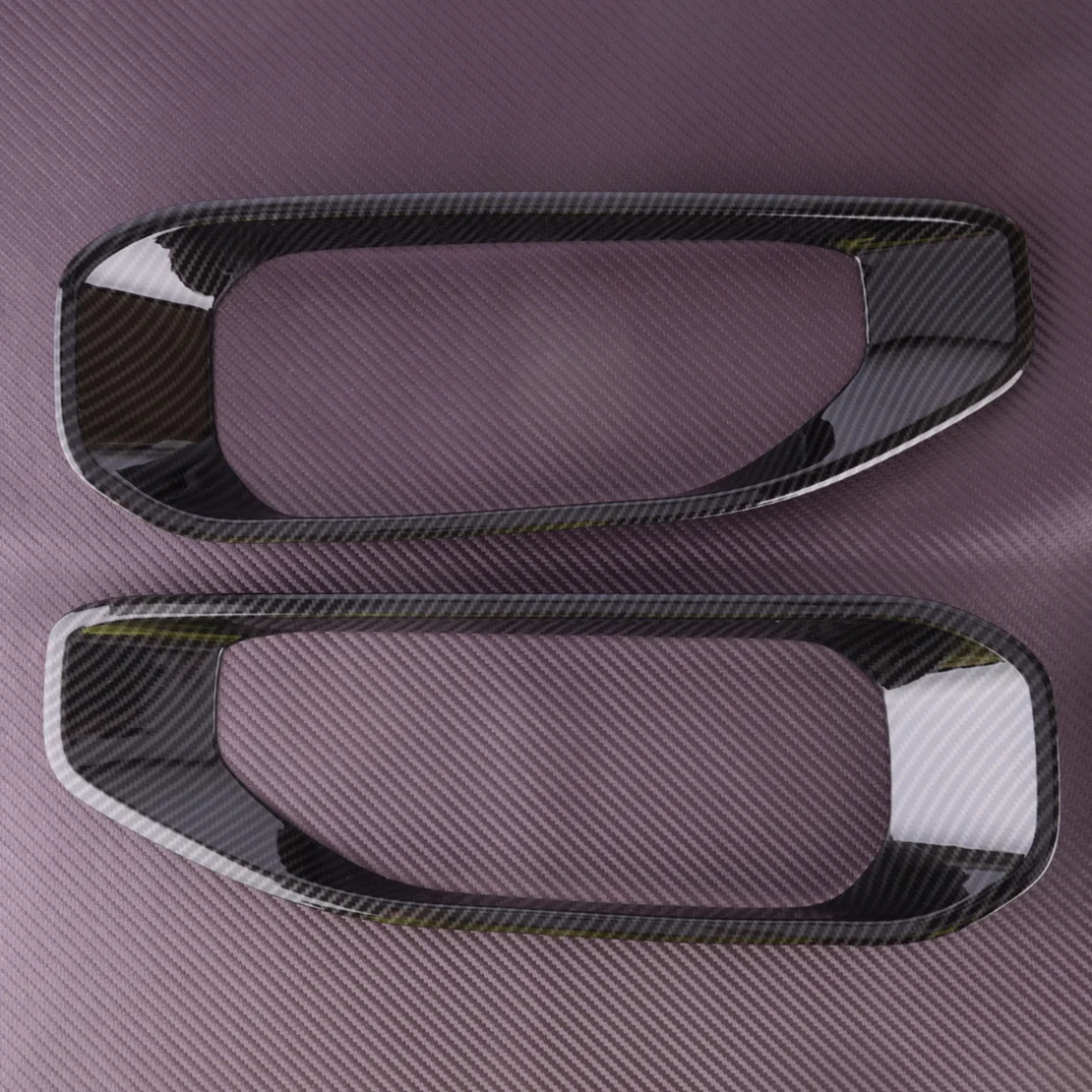 

1 пара автомобильных передних противотуманных фар, декоративная накладка, подходит для Jeep Wrangler JL 2022 2021 2020 2019 2018, стиль из углеродного волокна, ABS