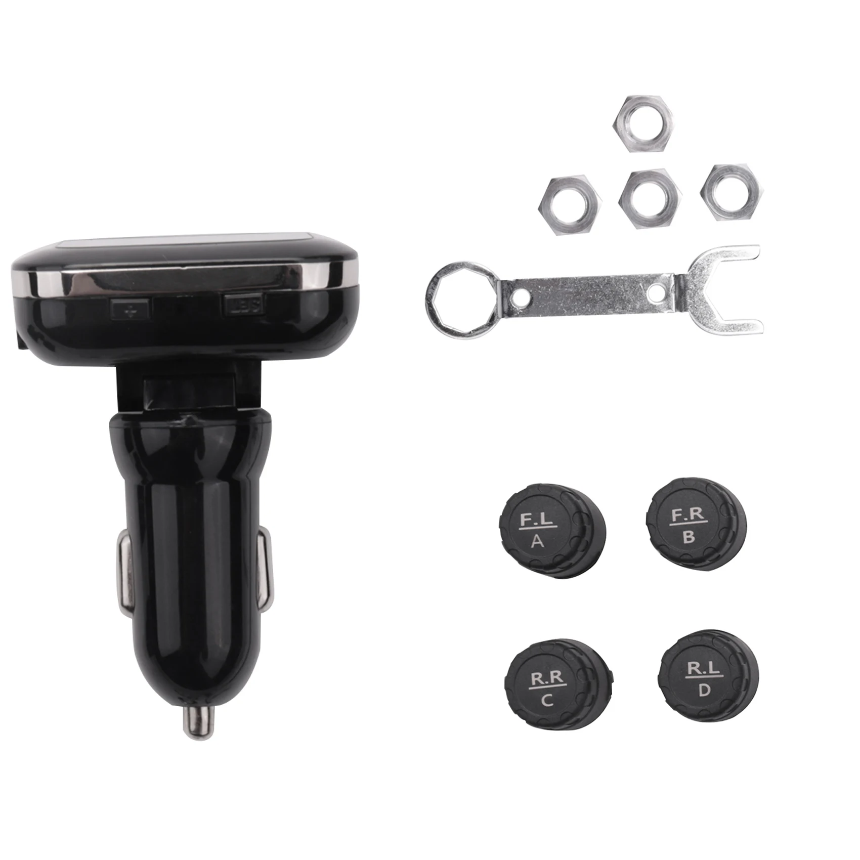 

Car TPMS Tire Monitor - Lighter Tire Pressure Alarm System Screen Can Shake USB Tire Pressure Detection System