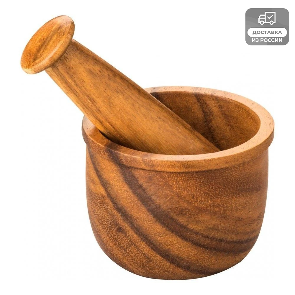 Ступка с пестиком Premier Housewares 10см светлое дерево | Дом и сад
