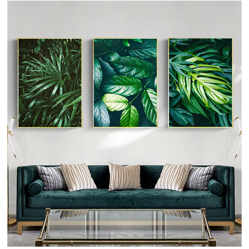 

Настенная живопись на холсте, скандинавские плакаты и принты, настенные картины для гостиной, домашний декор, натуральные тропические Пальмовые Листья, монстера