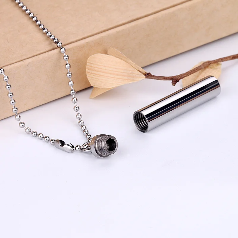 

Цилиндрическая парфюмерная бутылка для мужчин подвеска-урна подвесная бутылка для таблеток из титановой стали креативная бутылка для хран...