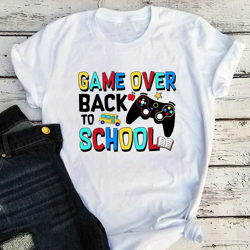 Рубашка с надписью Game Over To School