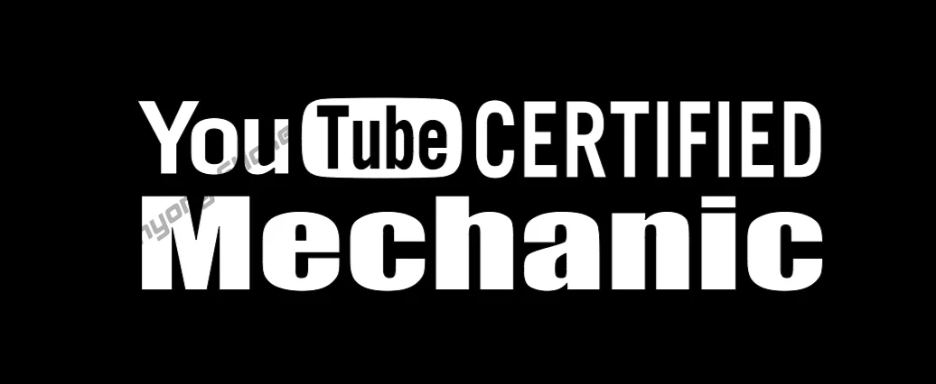 

YouTube Certified Mechanic Funny DieCut Vinyl Window Decal Sticker Car Truck JDM Creative Refit Sticker Decor