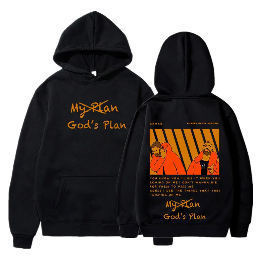 

Drake GOD's Plan Music Album Print Hoodie Men Women's High Quality Hoodies Male Casual Streetwear Cotton Hooded Sweatshirt Coat