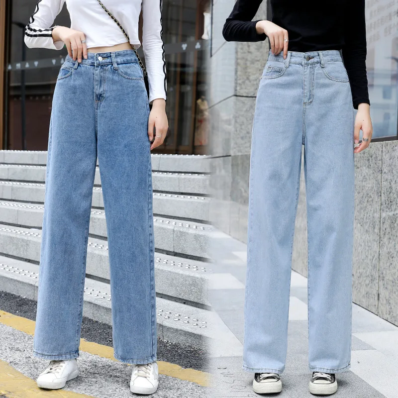 

Y2K Jeans Women Korean Fashion Baggy Boyfriend Denim Trousers Woman Vintage Wide Leg High Waist Kpop Pants Bottoms Clothes