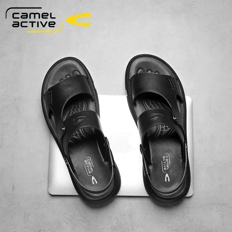 Мужские сандалии на плоской подошве Camel Active коричневые повседневные пляжные из