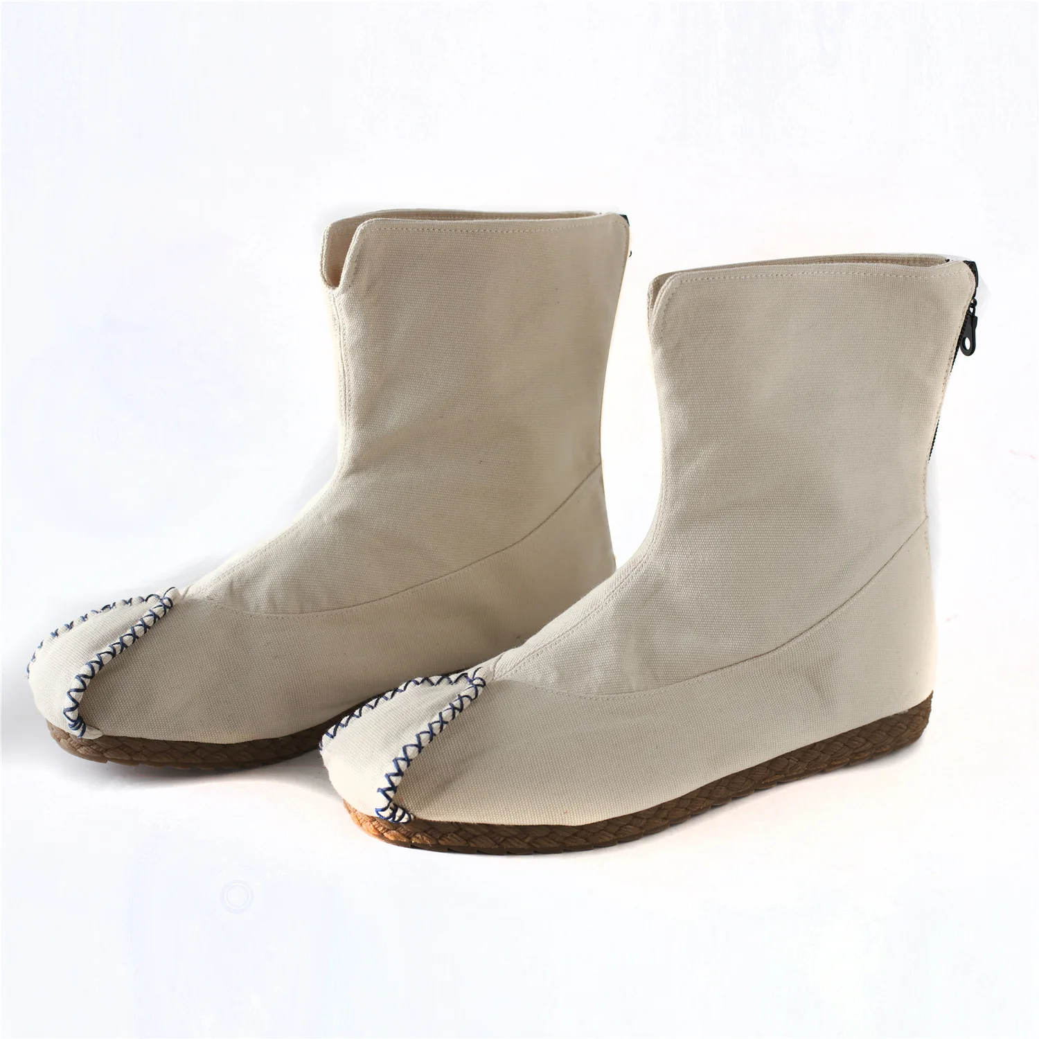 

2022 new spring single boots in the tube Chinese traditional style men's and women's casual shoes upturned boots plus velvet