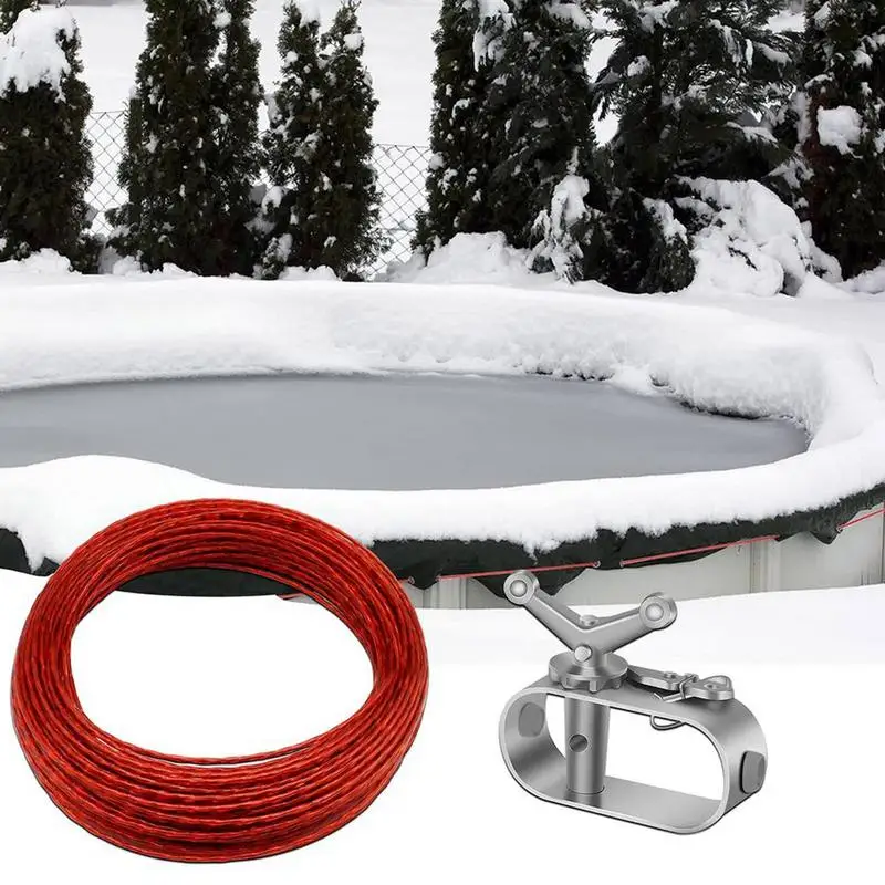 

Зимняя крышка для бассейна, трос, горячая весна, покрытая стальным кабелем, алюминиевая пружинная лебедка