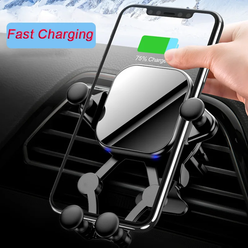 Automatic Car Wireless Charger USB Infrared Sensor Magnetic Phone Holder Mount 15W for iPhone 12 11 XS XR X 8 Samsung S20 S10