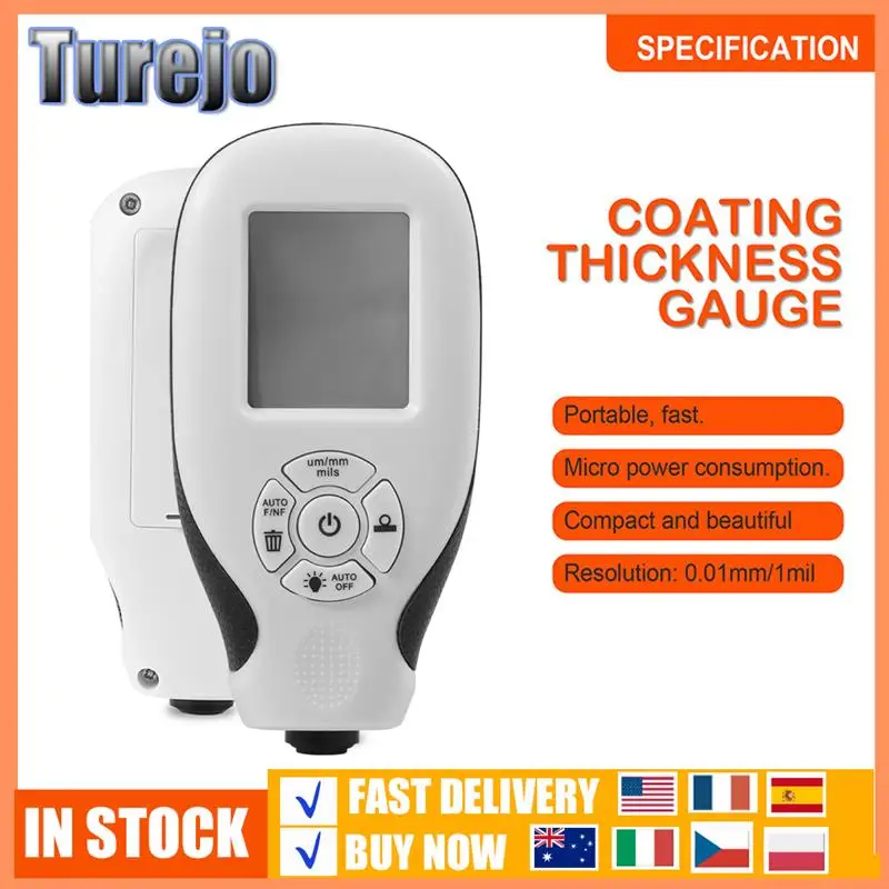 

HW-300 Coating Thickness Gauge 0-2000UM Car Paint Film Thickness Tester Measuring Manual Paint Tool Car Coating Meter Tool