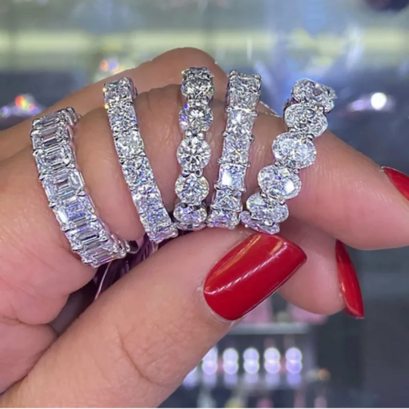 Женское кольцо для вечности из серебра 925 пробы