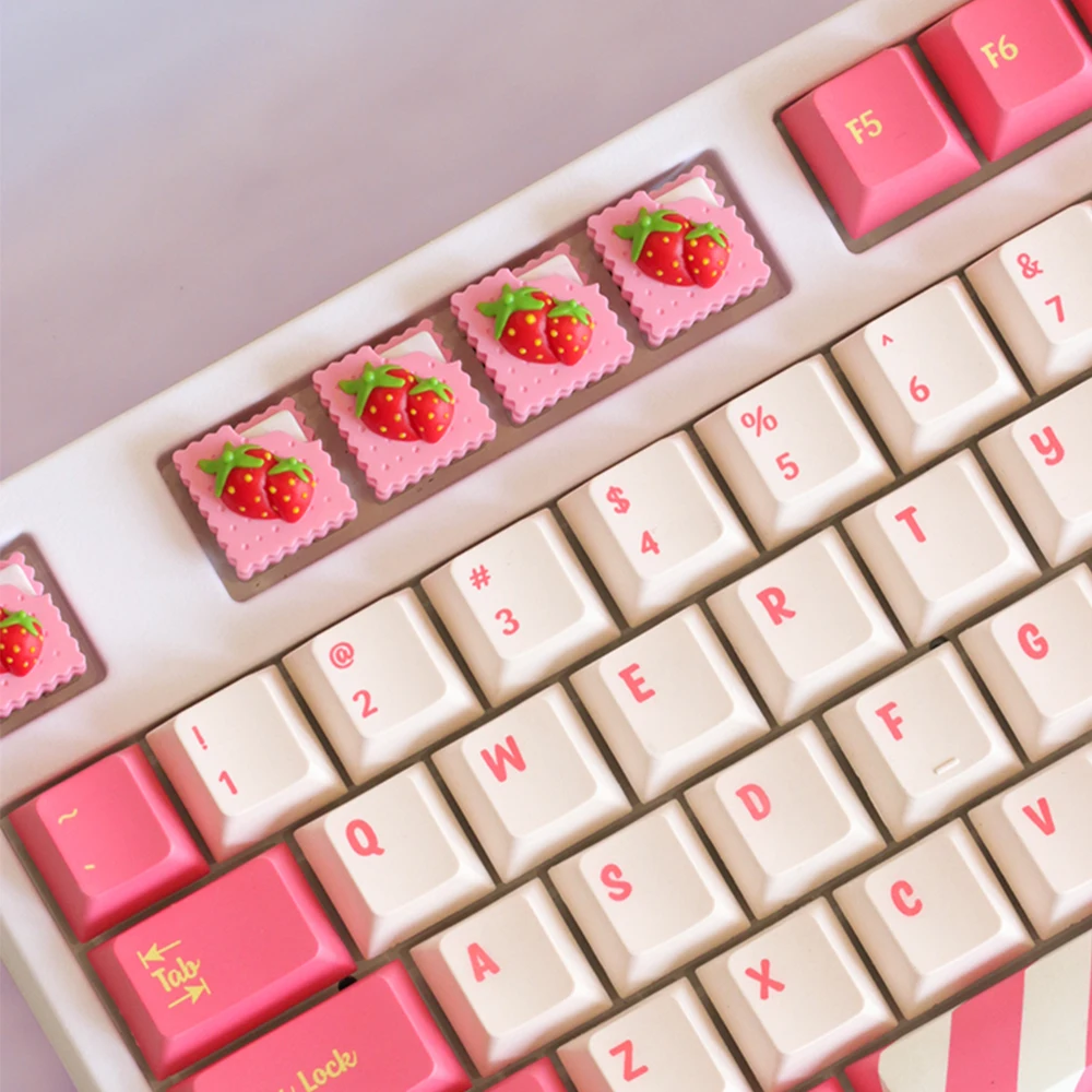 Индивидуально изготовленные клавиши для ключей с клубничным печеньем комната