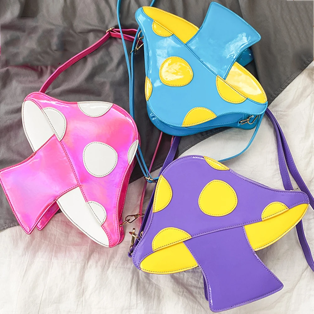 

Forest Mushroom Shape Chain Crossbody Bag for Women Fashion Bright Purses and Handbags Girl Party Clutch Bag Lady Shoulder Pouch