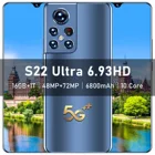 Смартфон S22 Ultra, 6,93 дюйма, 16 + ТБ, две Sim-карты, 48 + 72 МП