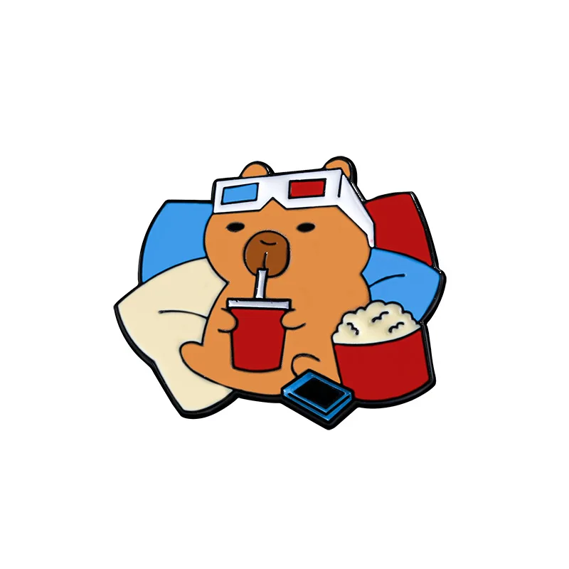 

Эмалированная брошь Капибара MINISO