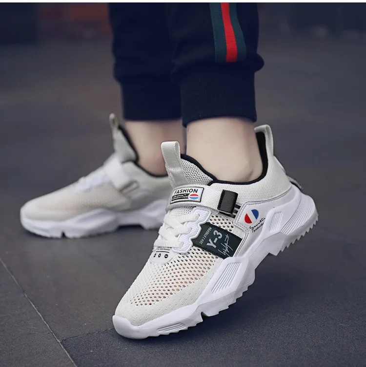 

Children's Boy Sneakers Kids Spring New Boys' And Girls' Hollow Out Single-layer Flying Woven Sports Shoes Breathable Medium
