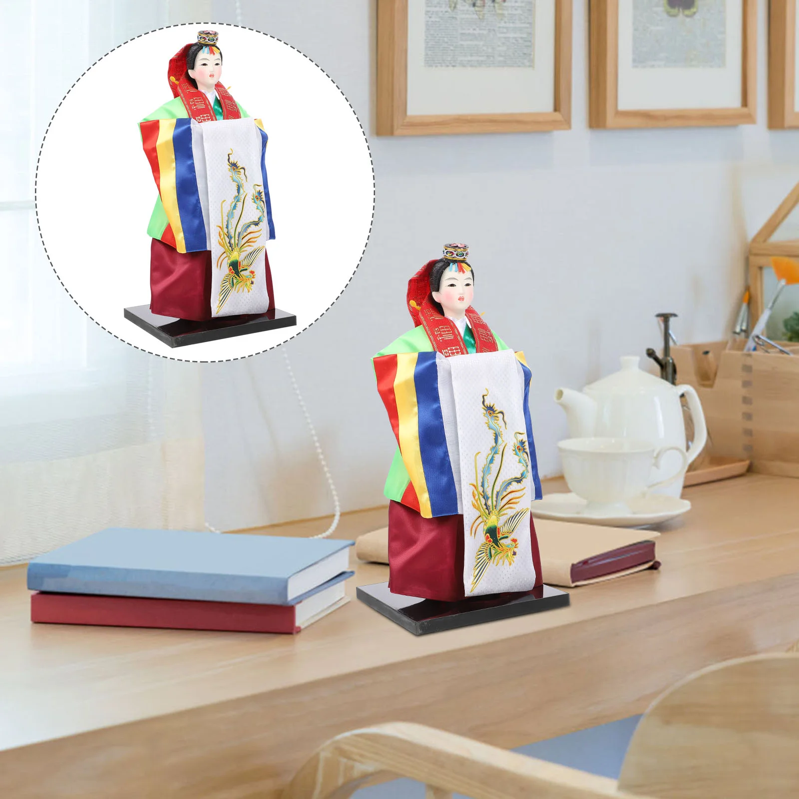 

Korean Hanbok Traditional Decoration Toys Gift Restaurant Sign Decor Asian Kimono Figurine Desktop Crafts Bride Wedding Figure