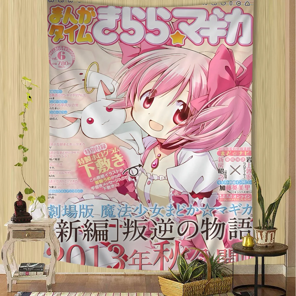 Puella Magi Madoka Magica Большой Настенный Гобелен С Принтом Индийского Будды Богемный